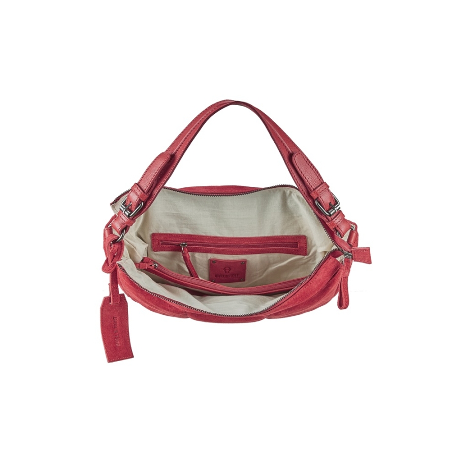 VIOLA TOTE SUEDE CHILI RED